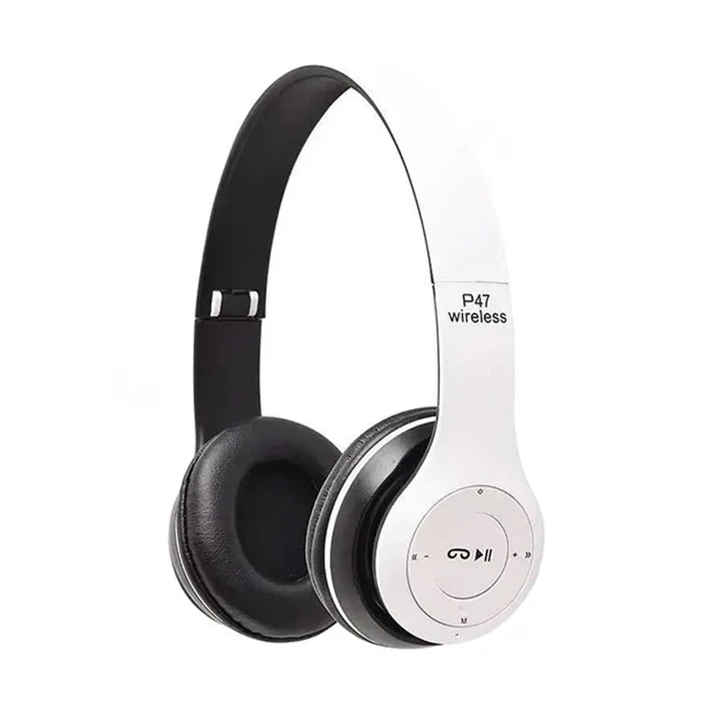 P47 Bluetooth Headset – Wireless Stereo Folding for Sports & Gaming