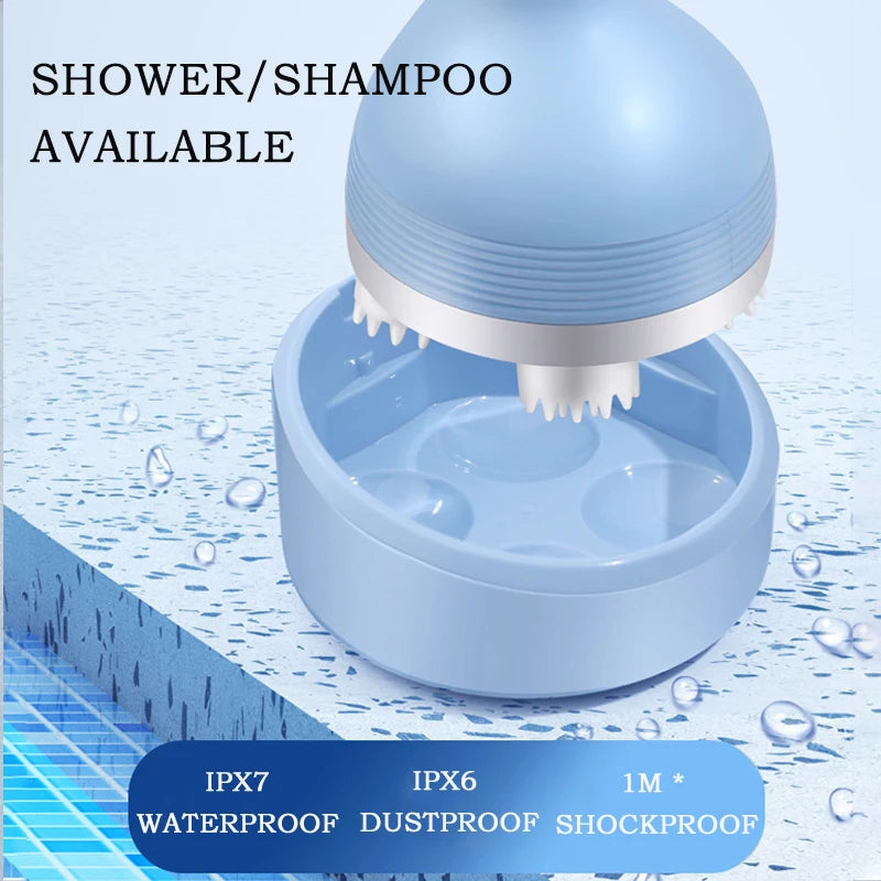 Wireless Waterproof Scalp & Pet Massager – Rechargeable