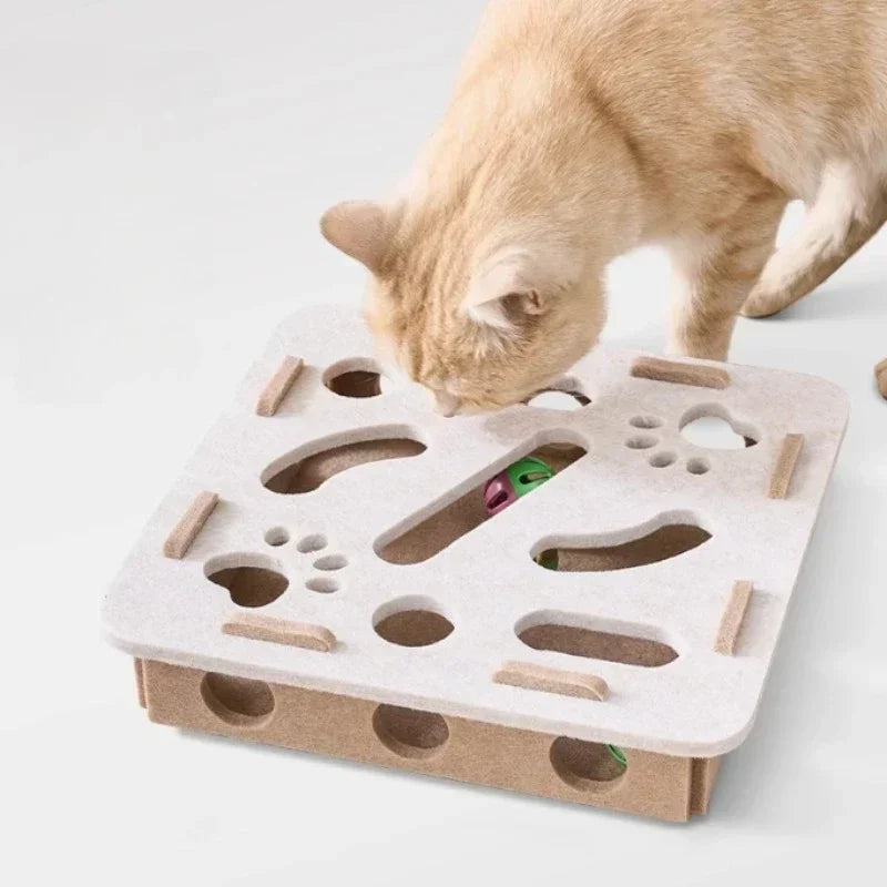 Interactive Cat Puzzle Box – Hunting & Scratching Toy
