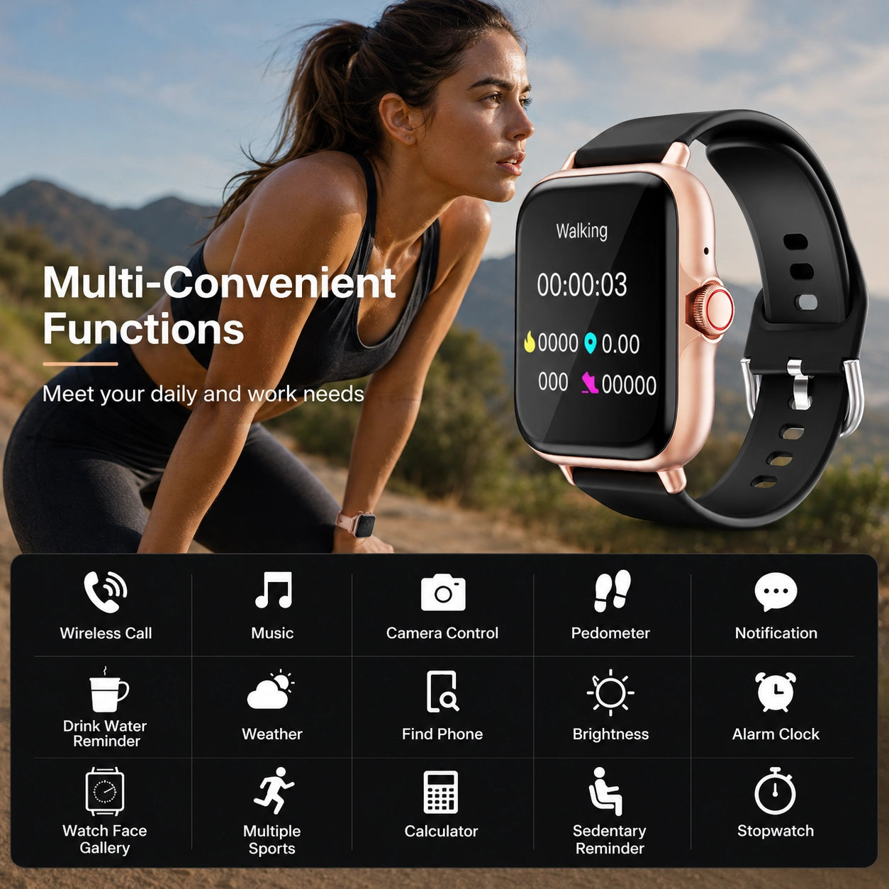 Smart Watch 1.83” HD – Calls, Messages & Fitness Tracking in One Watch