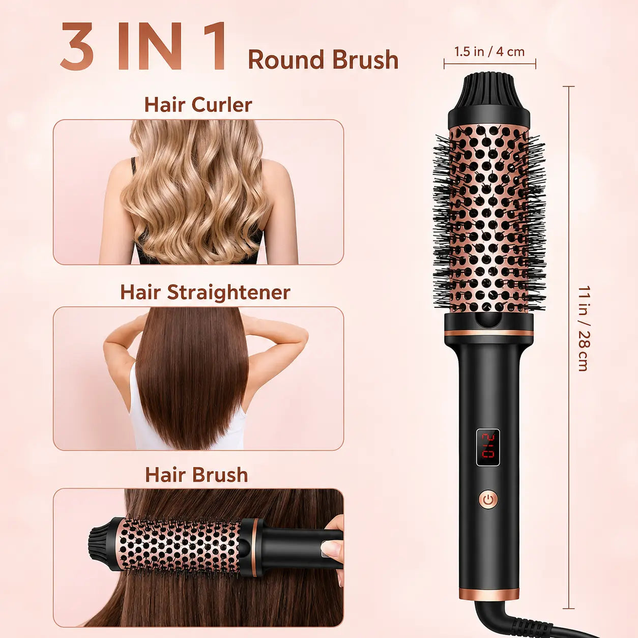 3-in-1 Ionic Hot Brush Styler