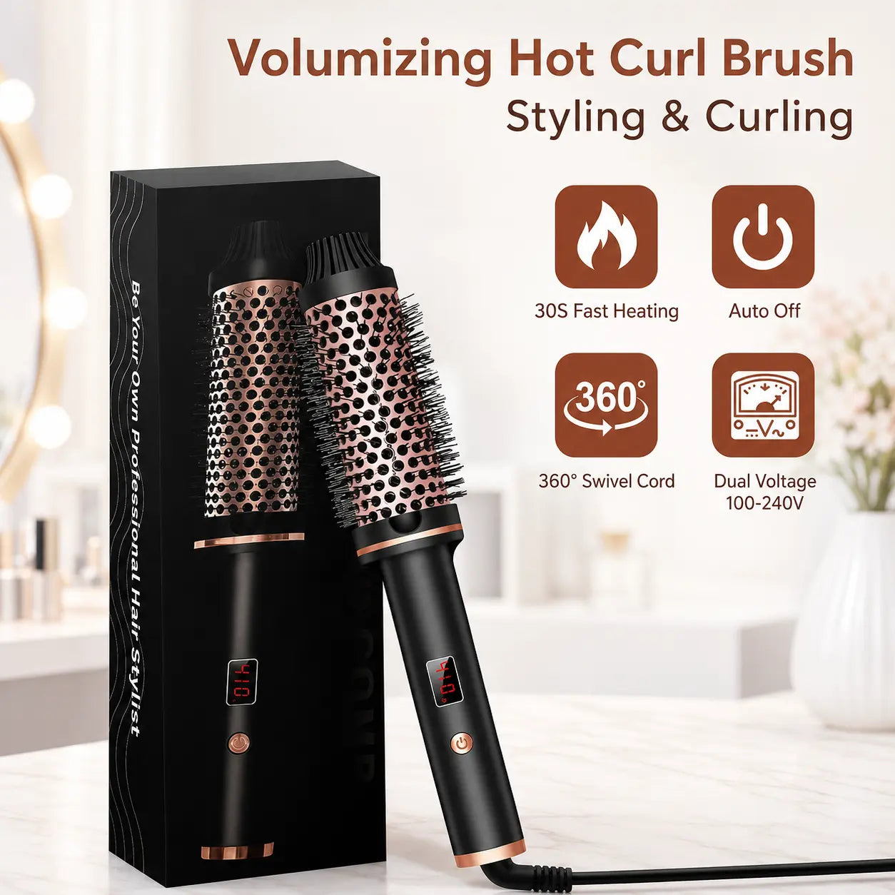 3-in-1 Ionic Hot Brush Styler