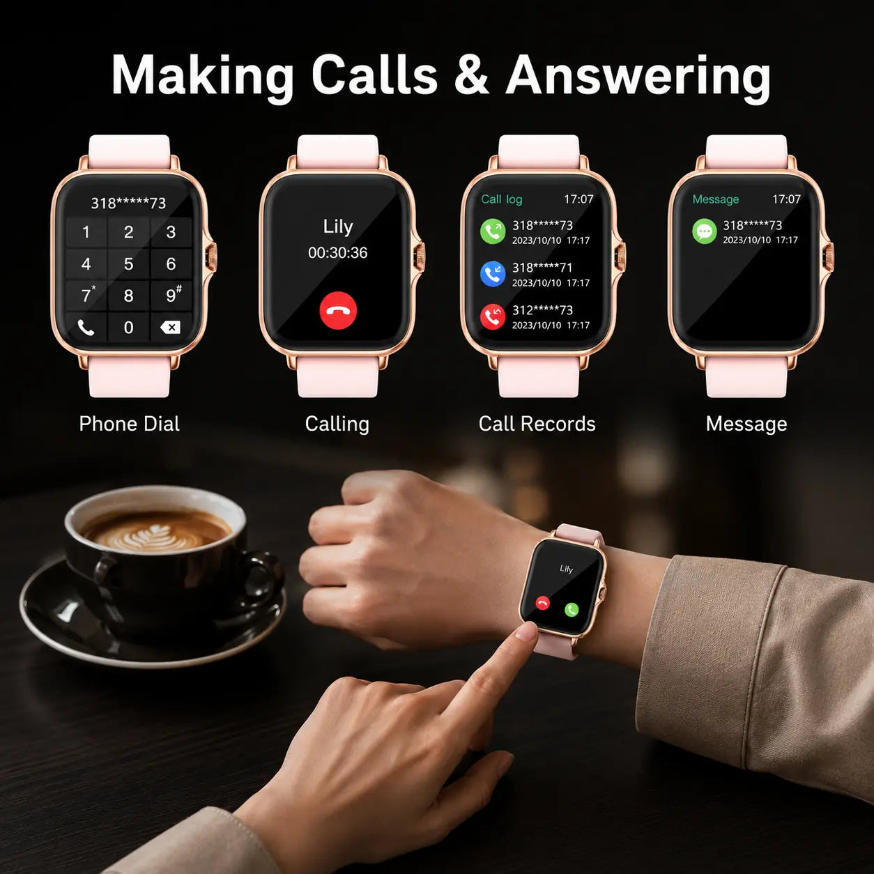 Smart Watch 1.83” HD – Calls, Messages & Fitness Tracking in One Watch