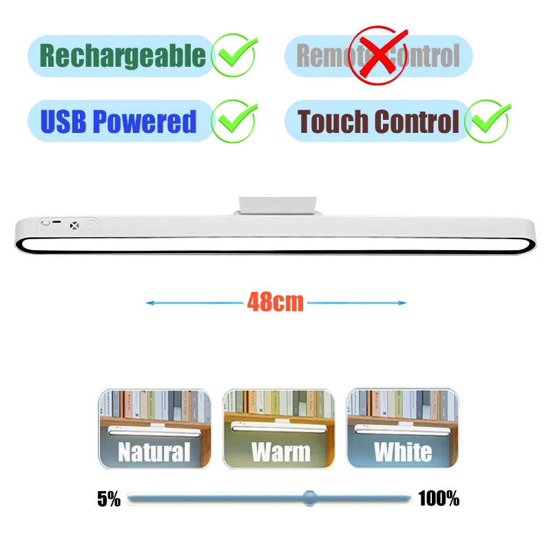 Magnetic USB Rechargeable LED Desk Light