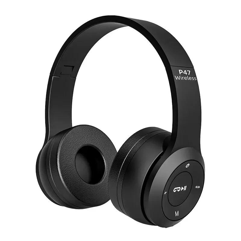 P47 Bluetooth Headset – Wireless Stereo Folding for Sports & Gaming