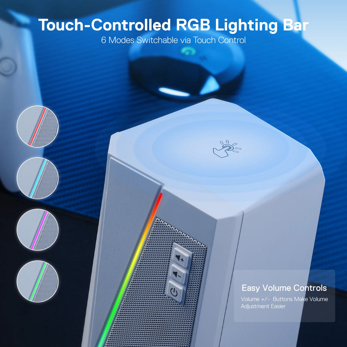 Redragon GS520 RGB Desktop Speakers – Stereo 2.0