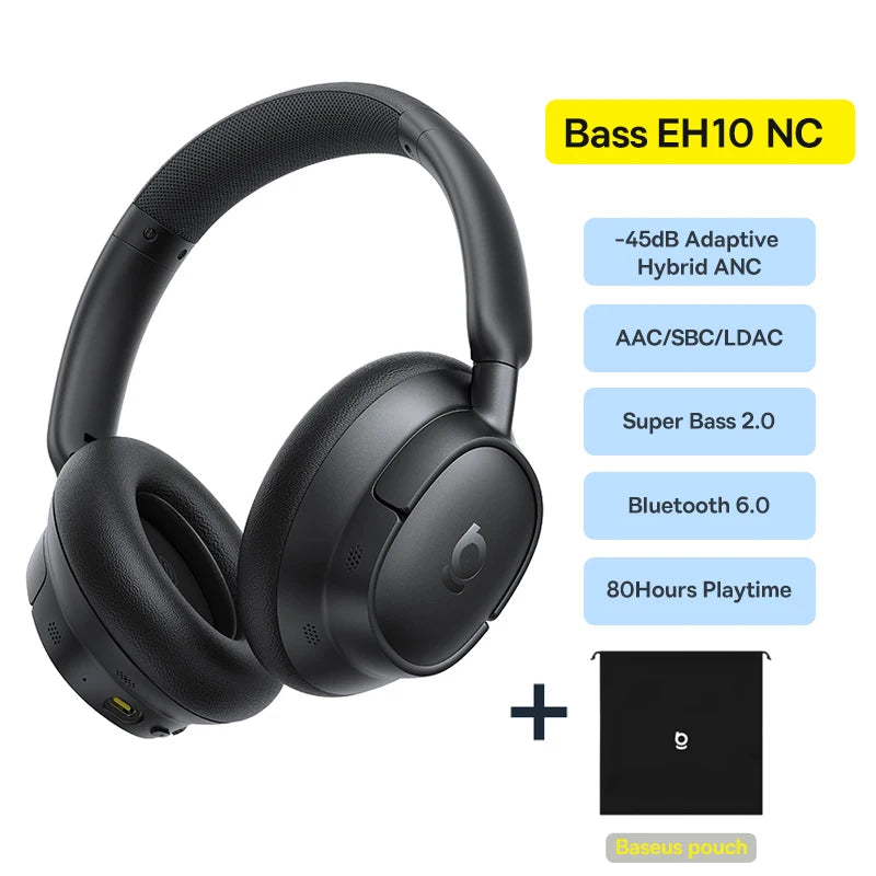 Wireless Noise Cancelling Headphones with Long Battery Life
