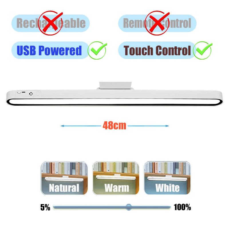 Magnetic USB Rechargeable LED Desk Light