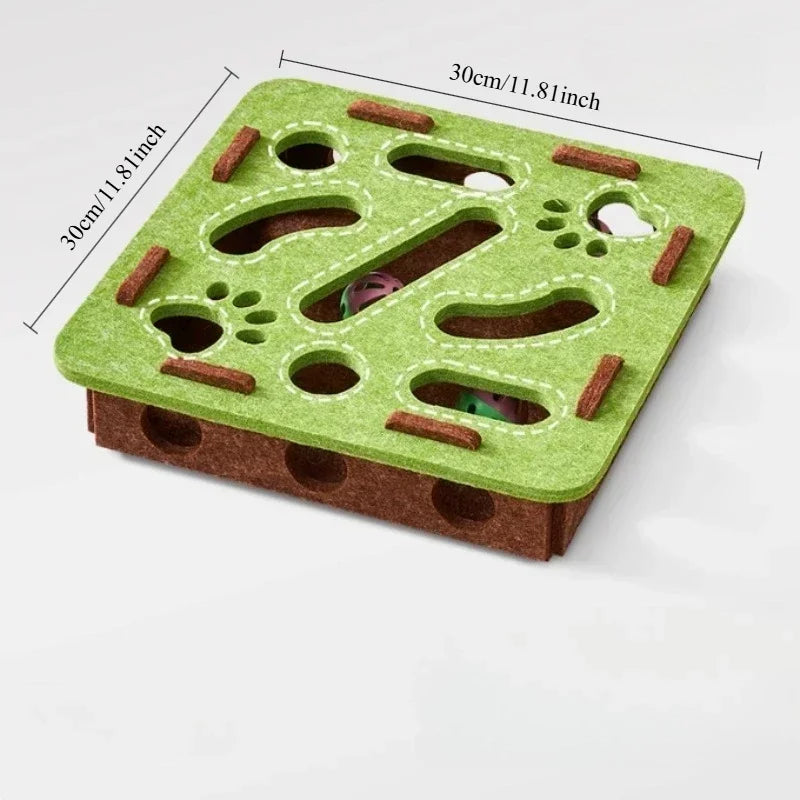 Interactive Cat Puzzle Box – Hunting & Scratching Toy