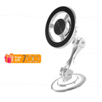 The silver McGiLLon MagSafe car phone holder with a curved arm design.