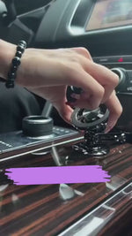A video demonstrating the versatility of the articulating magnetic phone mount, showing it being used on a car's center console, dashboard, and windshield.